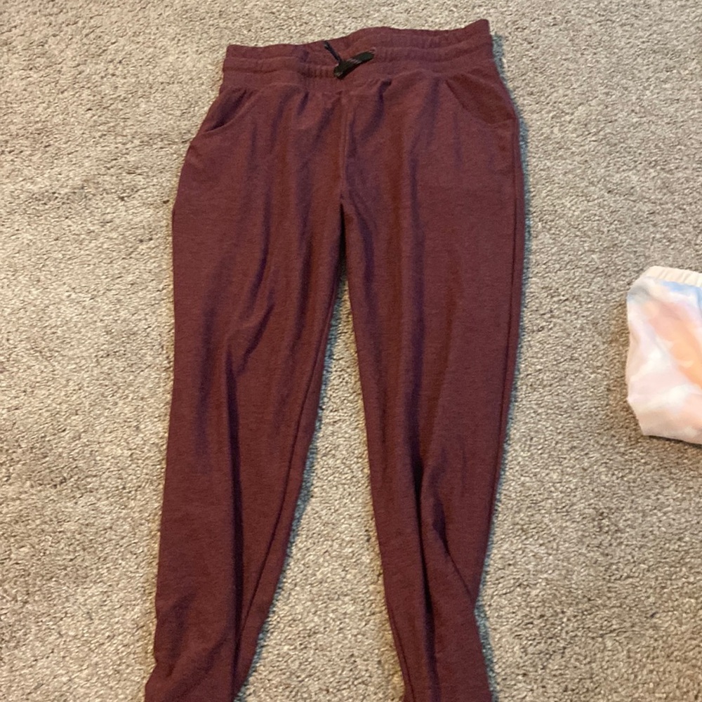 runway athletic maroon joggers